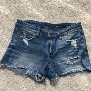 Blank NYC Distressed Blue Jean Shorts